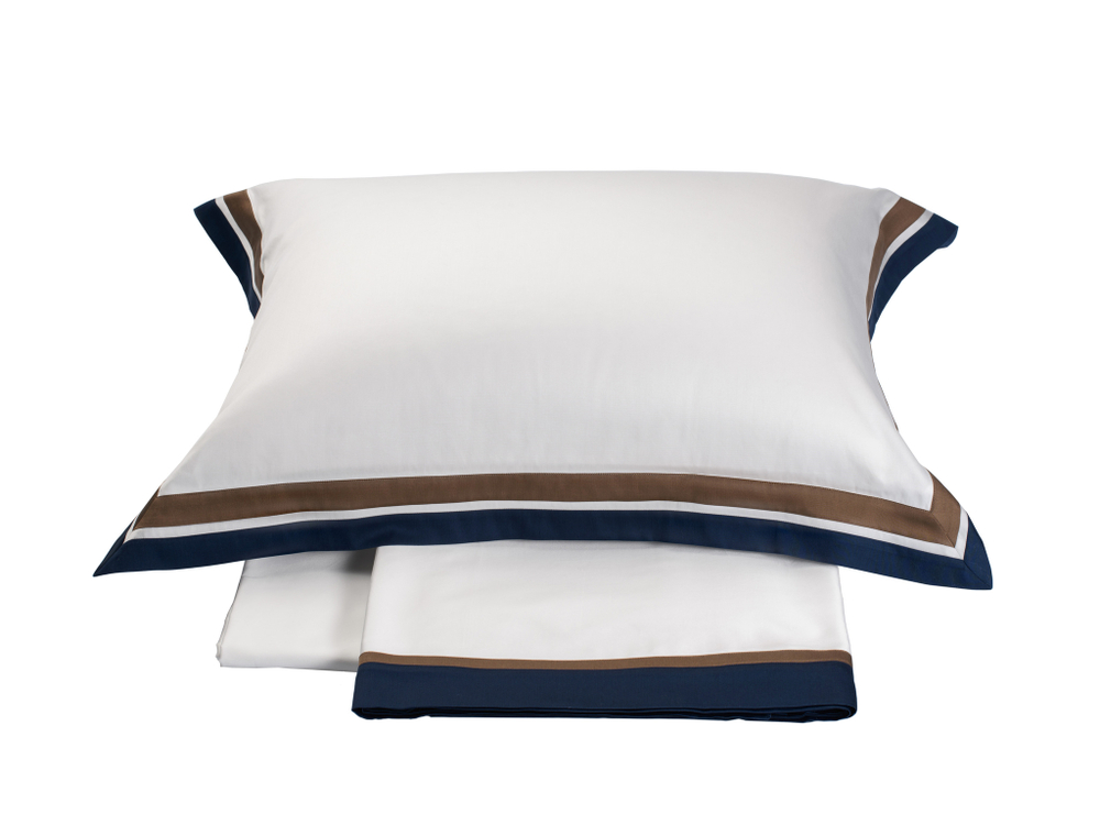 Постельное белье 2 спальное евро Сlaire Batiste Riviere Smeraldo белое