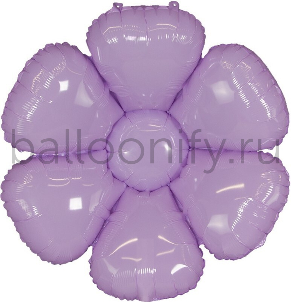 Шар (43''/109 см) Цветок, Ромашка, Сиреневый, 1 шт.