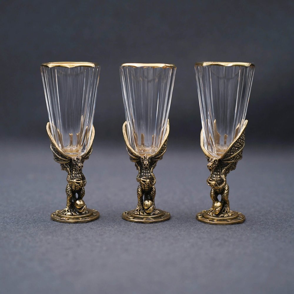 Подарочный набор лафитников «Драконы» 3 шт.