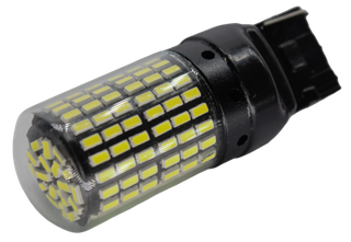 Светодиод 12V T20\ 100SMD 3014 YELLOW 22W в стекл колбе 12-24v (1конт безцок 7440) (кт2шт) #S0050-Y