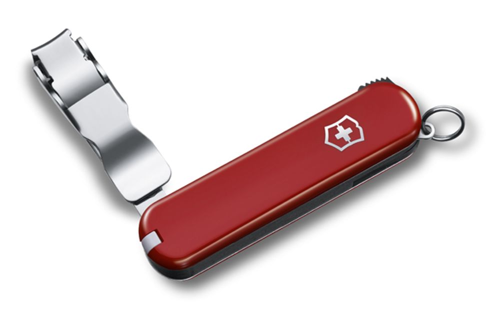 Нож-брелок Victorinox Classic Nail Clip 582, 65 мм, 4 функции, красный