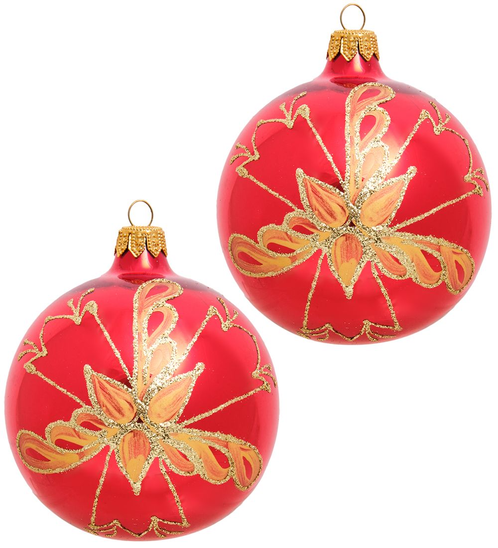 Элита НФШ-1090 Набор ел.украшений Шар 2шт «Бабочка» 80 мм