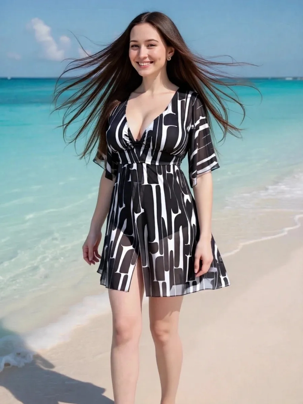 Купальник-платье слитный большой размер