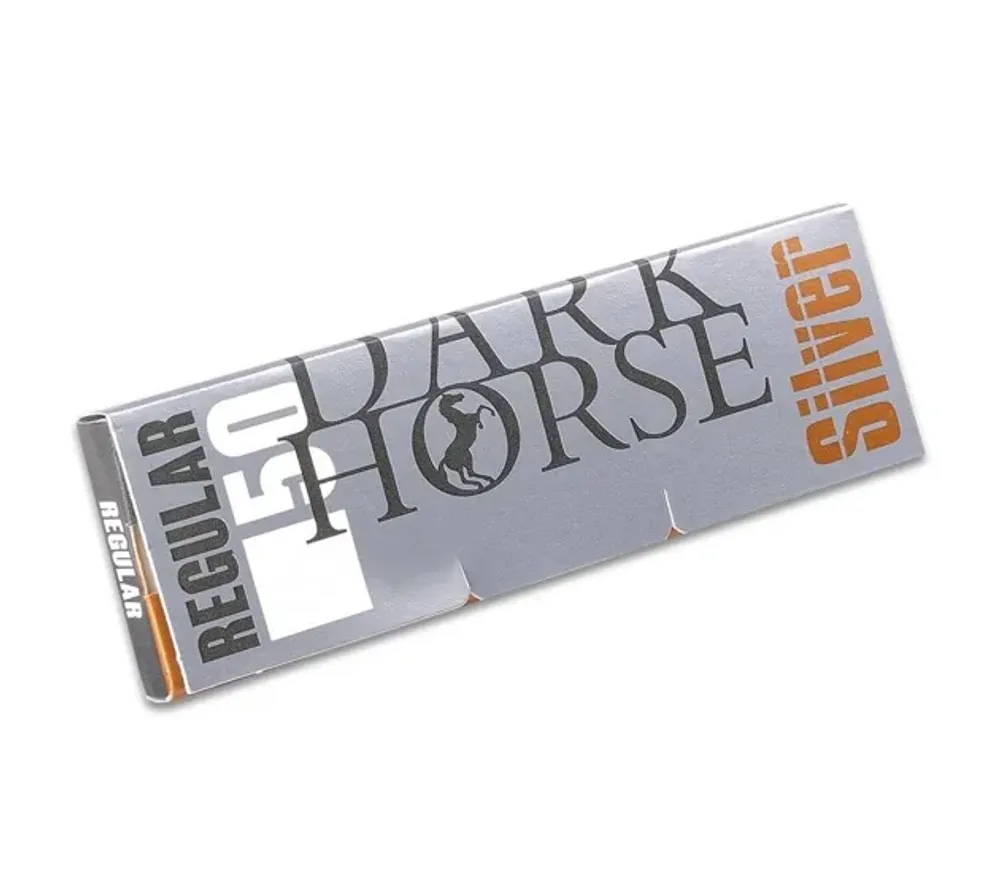 Бумага DARK HORSE Short Silver 12,5g., для самокруток, 50шт. (1/50)