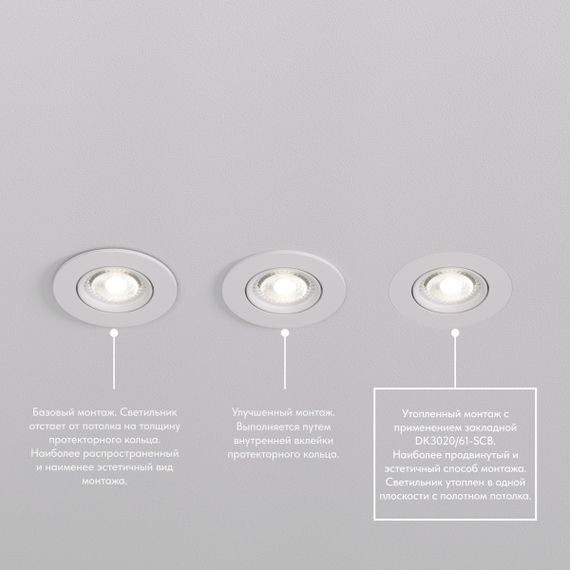 Встраиваемый светильник Denkirs Billum DK3020-WH