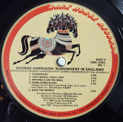 Винтажная виниловая пластинка LP George Harrison Somewhere In England (USA 1981)