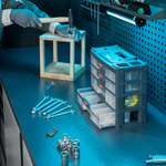 Органайзер для хранения с выдвижными лотками 310х150х260мм, 4 секции, пластик Stels