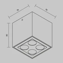 Уличный потолочный светильник Outdoor O309CL-L8GF3K