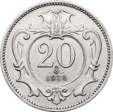 20 геллеров 1892-1914 Австрия