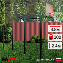 Уличный турник Sv Sport УТ-3.1К (Щит баскет/Кронш бокс)