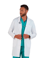Халат медицинский мужской Тезис TZ834 на пуговицах, белый, 46