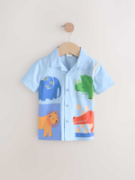 Рубашка с коротким рукавом для мальчика Next AB6-477, Голубой