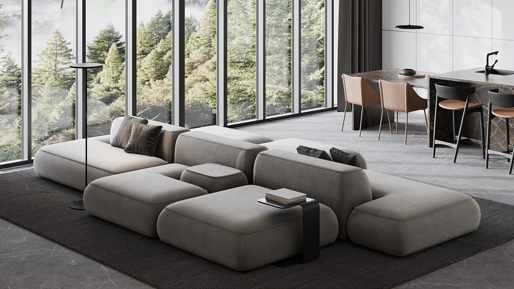 Модульный диван Генрих (Genrih), 4560 мм Двусторонний