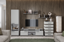 Шкаф-пенал Модена МШ-2, ясень анкор светлый/венге