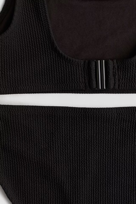 H&M КУПАЛЬНИК ИЗ РЕЛЬЕФНОЙ ТКАНИ, ЧЕРНЫЙ