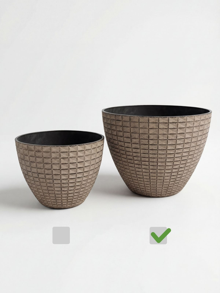 Кашпо Этно диаметр 29см х высота 22см, 9л