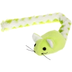 Игрушка - мышка для кошек «ЦЕПКИЕ ЛАПКИ», цвет зеленый, шуршащий хвостик 7см