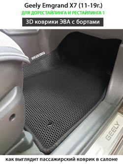 передние ева коврики в салон авто для geely emgrand X7 11-19 от supervip