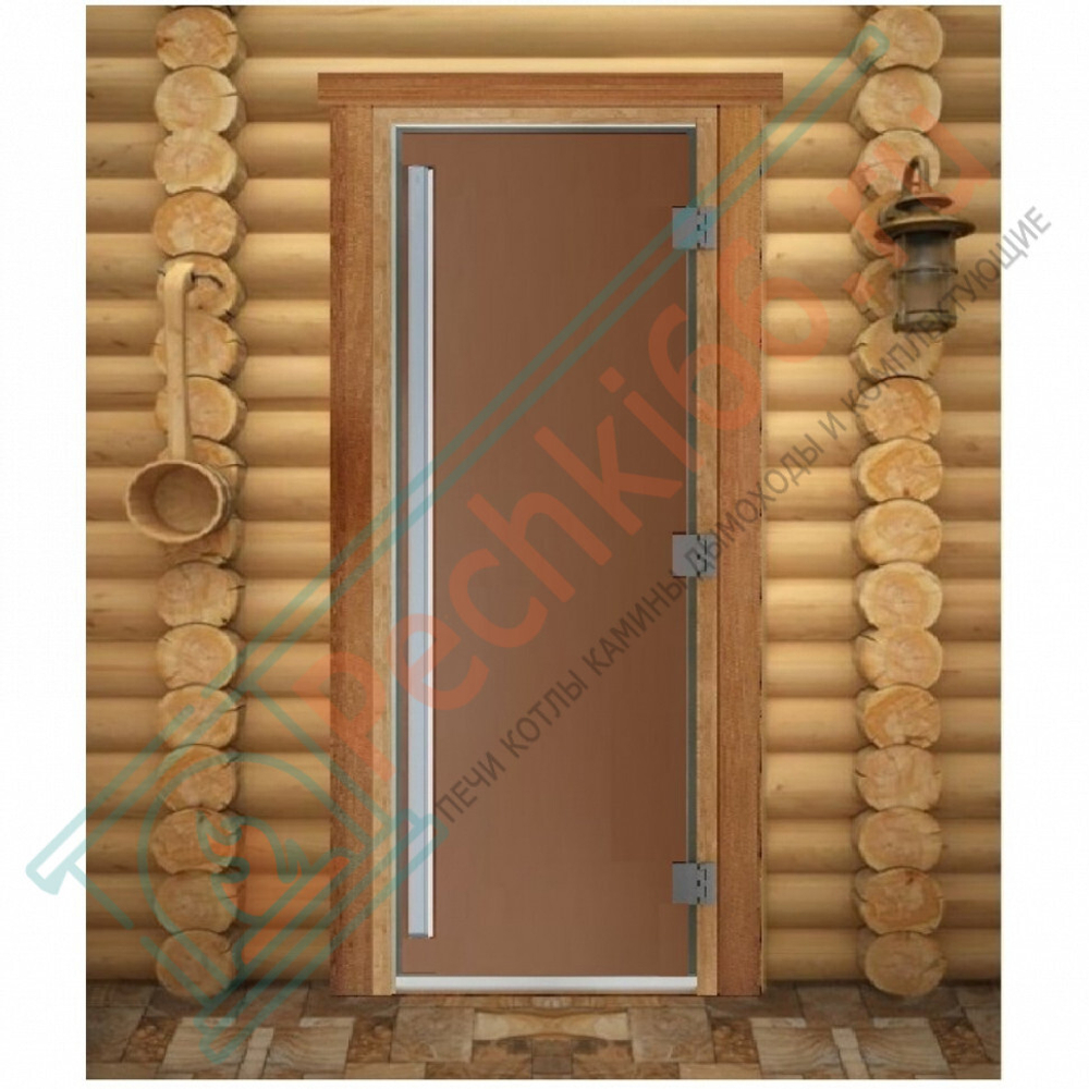 Дверь для бани и сауны Престиж бронза матовая, 200х70 по коробке (DoorWood) в Кирове