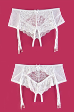 Белые контактные пояс-трусики XL (50-52) (Цвет: белый)