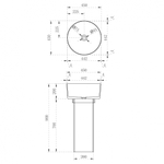 Раковина отдельностоящая прозрачная ABBER Kristall AT2702Saphir синяя