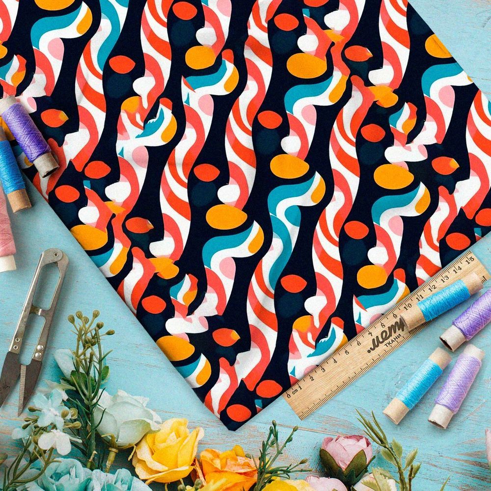 Ткань премиум шифон мелодичные оттенки