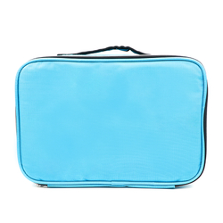 Кейс для мастера средний с зеркалом (35*24*12,5) голубой