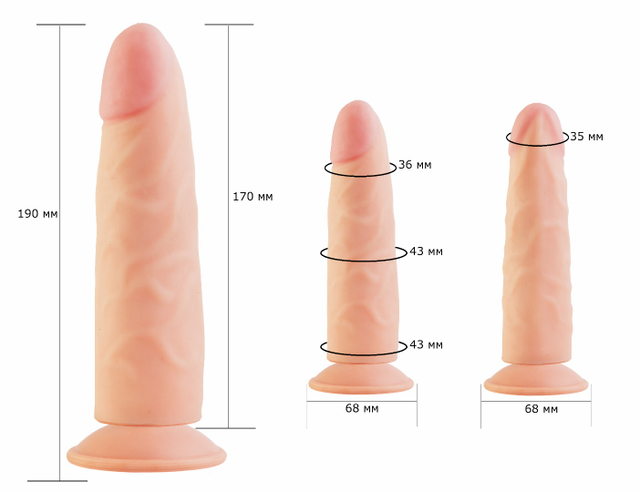 Фаллоимитатор на присоске Кибер-кожа 810400ru