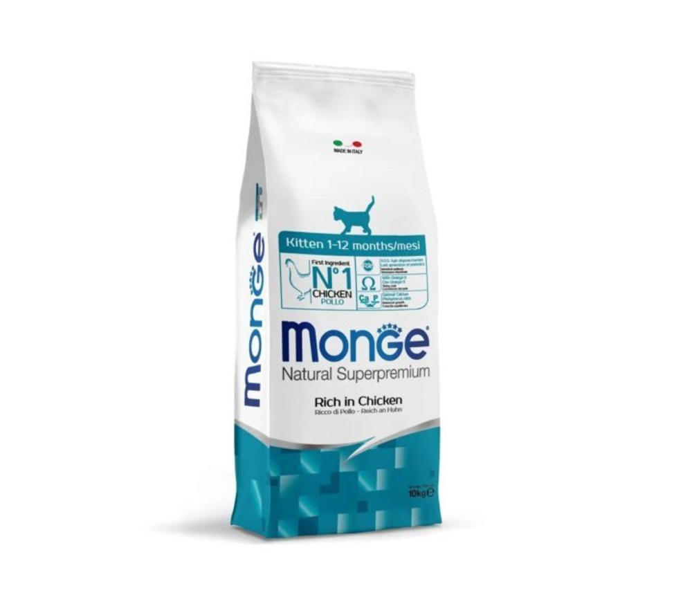 MONGE DRY FOOD Сухой корм для котят от 1 до 12 месяцев, 10 кг.
