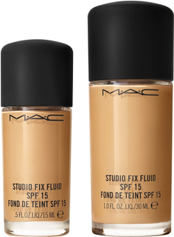 MAC Cosmetics Mini Studio Fix Fluid SPF 15 24HR Matte Foundation + Oil Control - Матирующая тональная основа SPF 15, 15 ml