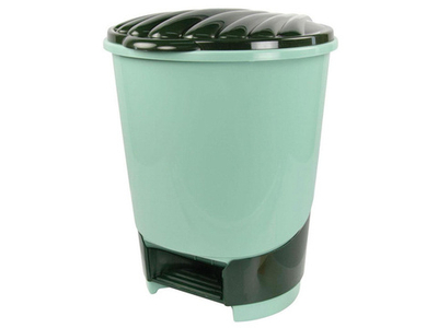 Ведро для мусора 18л с педалью слоновая кость