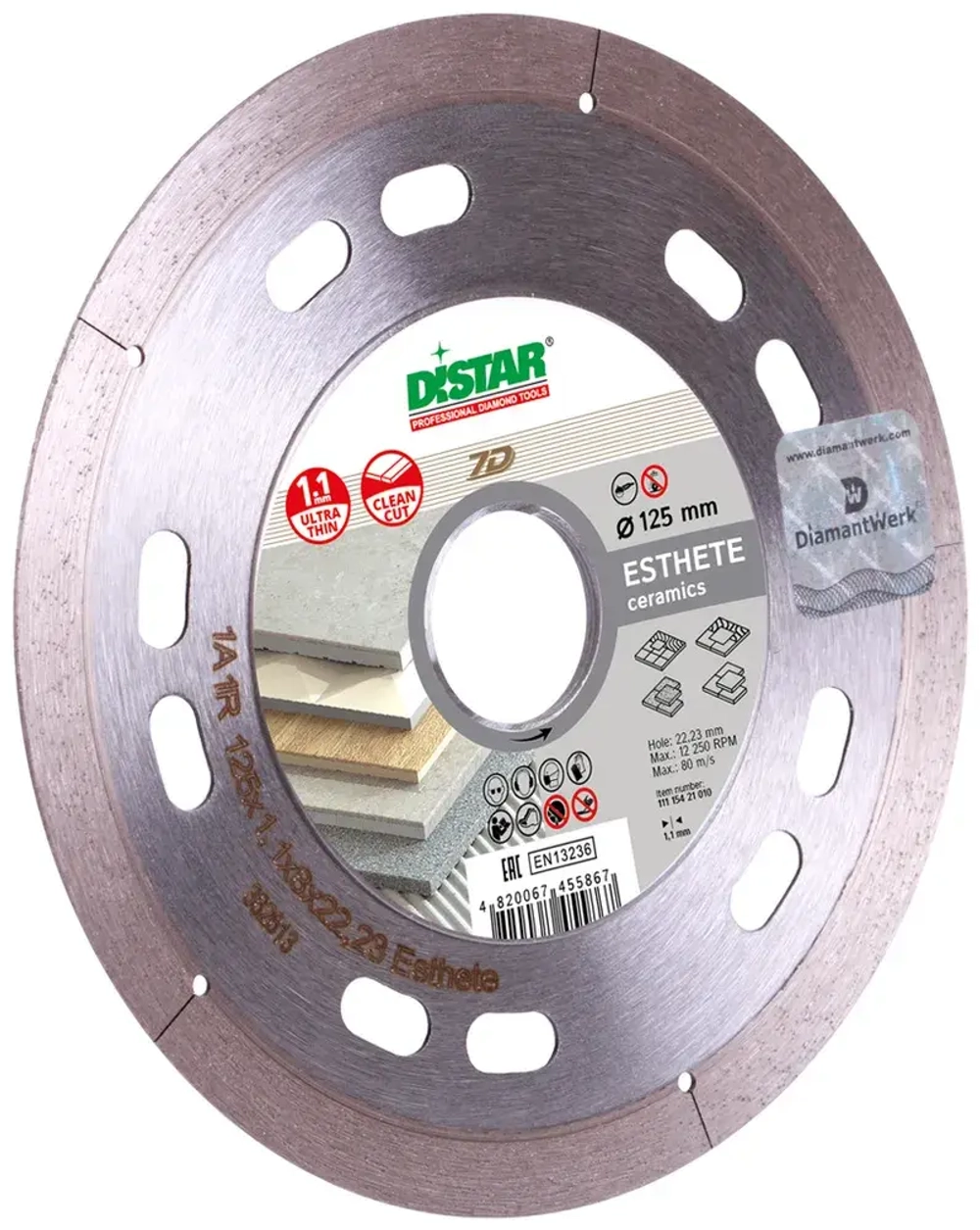 DISTAR Диск алмазный 125 x 1.1 x 22