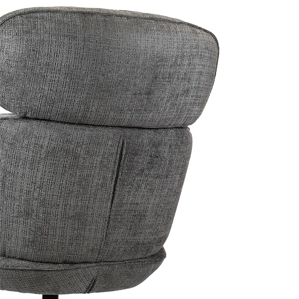 Кресло Bradex Home KING серый, шенилл