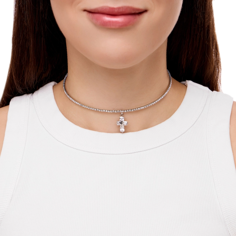 Чокер с Серебряным Крестом