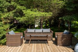 "Моккачино" обеденная группа из искусственного ротанга, цвет коричневый