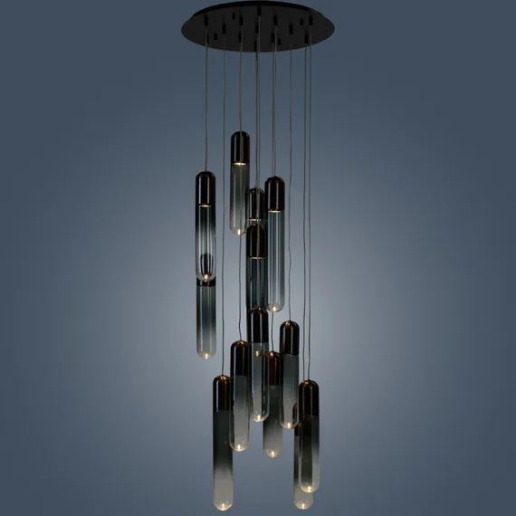 Подвесной светильник Eclipse Ø60 см, дымчатый, серый