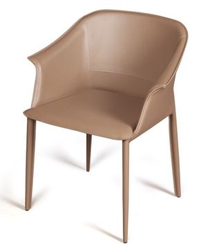 Стул с подлокотниками GIO кожа цвет хаки-тауп