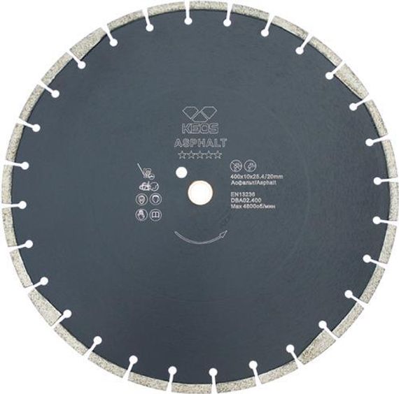 Диск алмазный KEOS Professional сегментный (асфальт) 400мм/25,4/20 (DBA02.400)