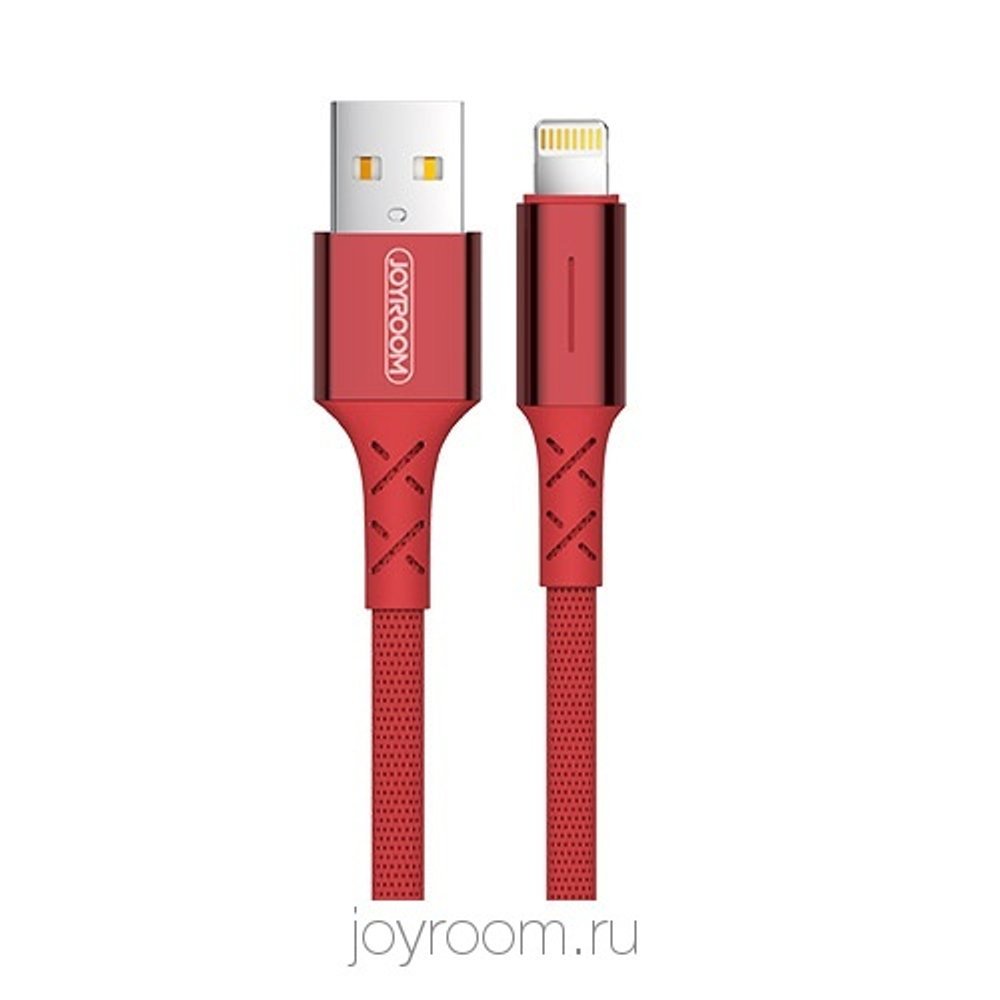 USB cable Lightning 1m S-M364 (Intelligent Power OFF смарт выключение) Joyroom 2.0А red