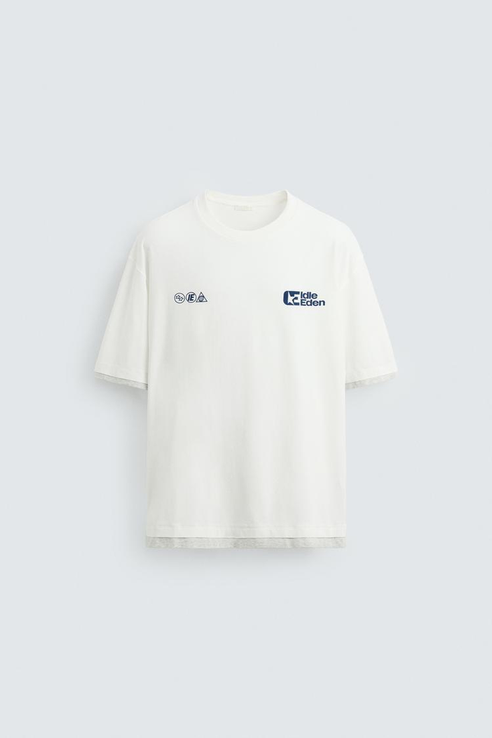 ZARA ФУТБОЛКА С ТЕКСТОВЫМ ПРИНТОМ, БЕЛЫЙ