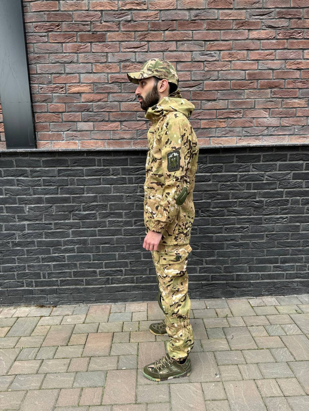 Тактический костюм горка с наколенниками и налокотниками лайт мультикам