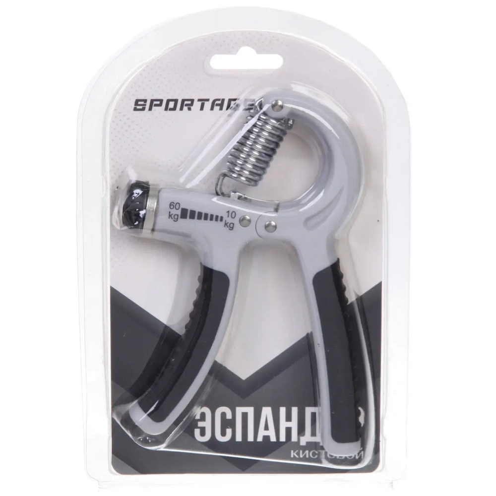 Эспандер кистевой с регуируемой нагрузкой Sportage R-1060, серый-черный