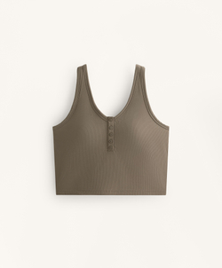 Oysho Топ Comfortlux с открытой спиной в рубчик, темно-серый