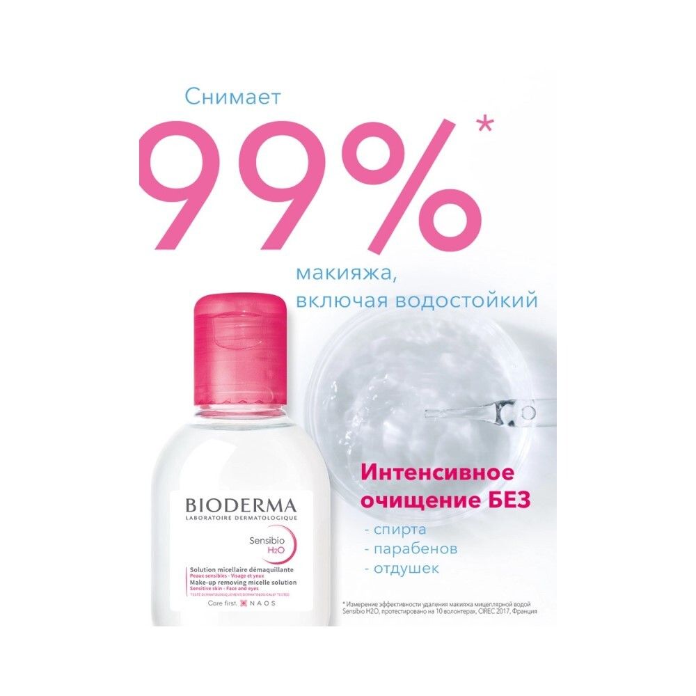 Bioderma Sensibio H2O Мицеллярная вода, 100 мл