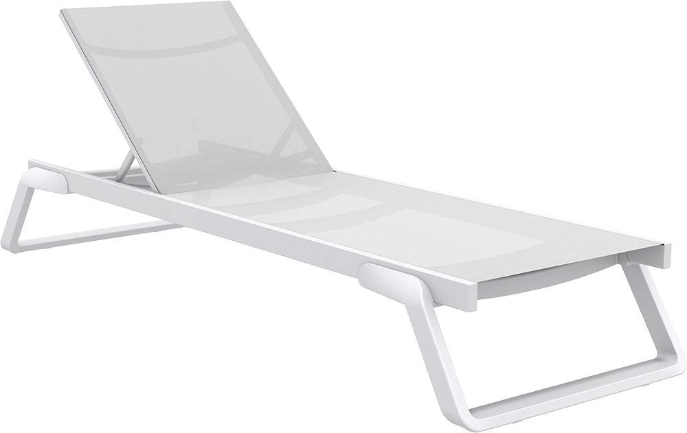 Шезлонг-лежак металлический Siesta Contract Tropic, белый