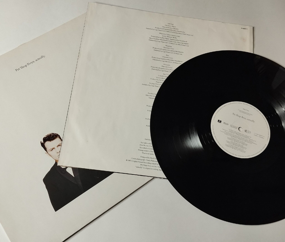 Винтажная виниловая пластинка LP Pet Shop Boys Actually (Germany 1987) Hit Music