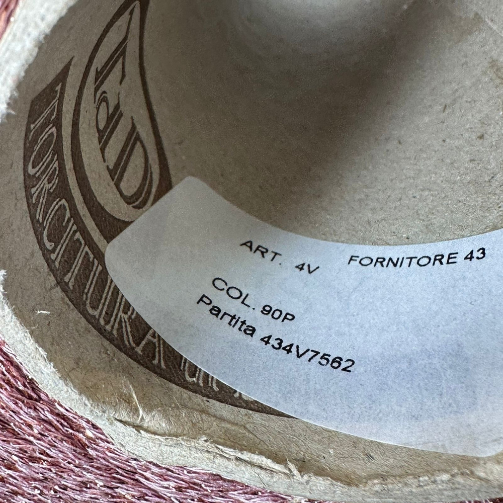FORNITORE - Torcitura di Domaso; 80% вискоза, 20% люрекс; шнурок; 400м/100гр; col. 90Р, цвет: розовый