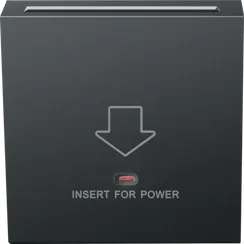 Donel R98 METAL вороненая сталь накладка для карточного выключателя, серия DA