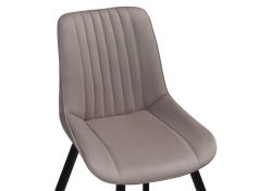 Стул на металлокаркасе Седа велюр латте / черный