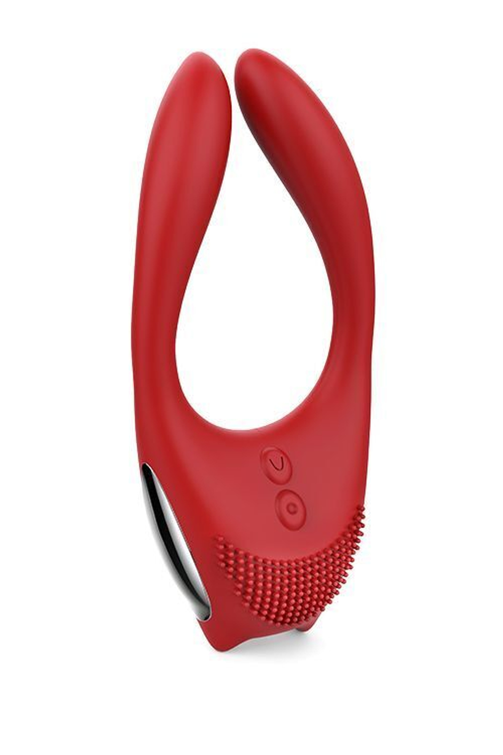 Красное эрекционное кольцо EROS с пультом ДУ (Цвет: красный)